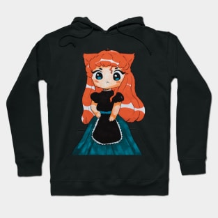 portrait redhead cat girl cute mange Hoodie